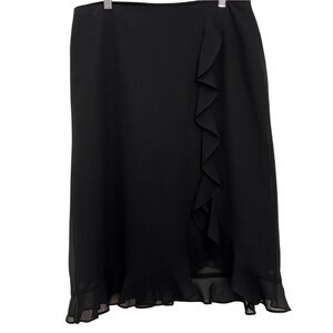 JOSEPH Ribkoff black skirt dress classic woven detailed embellishment crepe 14